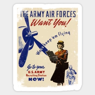 The Army Air Forces WWII "Want You" Sticker